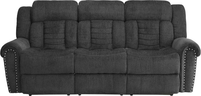 Homelegance® Nutmeg Charcoal Gray Manual Double Reclining Sofa-2
