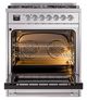 Ilve® Nostalgie II Noblesse 30'' Stainless Steel Pro Style Dual Fuel Range with Chrome Trim-1