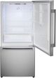 Bosch® 100 Series 33” 17.2 Cu. Ft. Anti-Fingerprint Stainless Steel Counter Depth Bottom Freezer Refrigerator-1