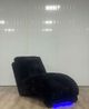Elements International Nori Masis Black Chaise with Heat Massage, USBC and LED-1