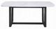 ACME Furniture Madan White Dining Table with Weathered Gray Base-3