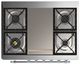 Ilve® Majestic III 36" Midnight Blue Pro Style Dual Fuel Liquid Propane Range with 6 Black Brass Burners and Chrome Trim-3