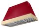 AGA Euclid 48" Piccadilly Red Wall Mounted Range Hood  with Polished Brass Trim-0