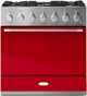 AGA™ Mercury 36" Stainless Steel Pro Style Dual Fuel Range with Piccadilly Red Door-0