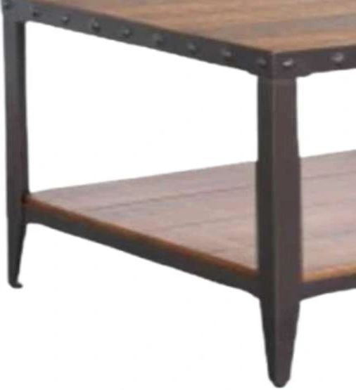 Sunny Designs™ San Diego Antique Brown Coffee Table with Dark Gray Base-1
