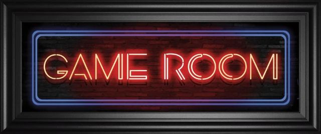 Classy Art Game Room Neon Sign by Mollie B Wall Art-0