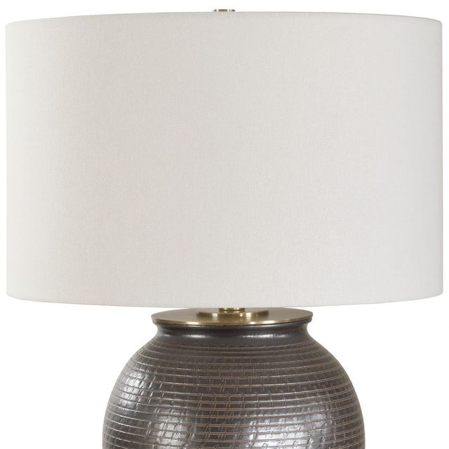 Uttermost® Hawkins Bronze Ribbed Table Lamp-3