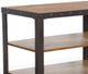 Sunny Designs™ San Diego Antique Brown Chair Side Table with Dark Gray Base-1