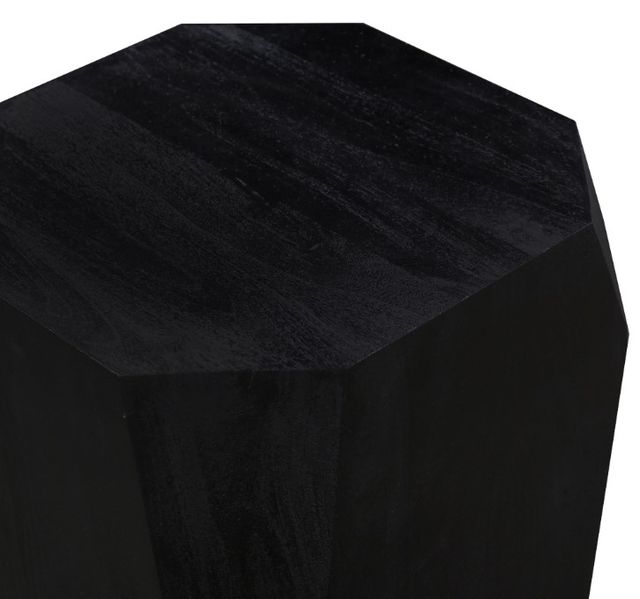 Home Trends & Design Basalt Distressed Black Side Table-3