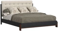 Flexsteel® Waterfall Ebony Queen Upholstered Panel Bed