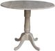 John Thomas Furniture® Dining Essentials Taupe Gray 42" Table Top with Taupe Gray Traditional Pedestal Base-0
