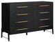 Four Hands Rosedale Ebony Oak 8-Drawer Dresser-0