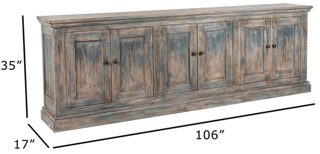 Nest Home Collections Mimi Antique Blue Long Cabinet-3
