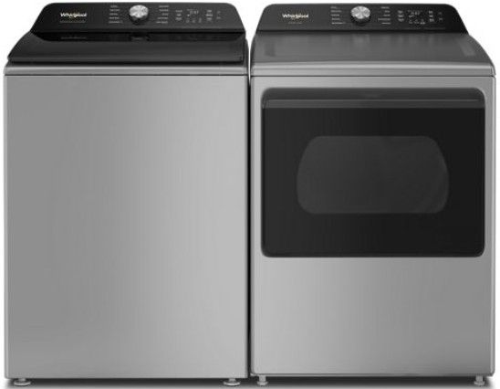 Whirlpool® 5.3 Cu. Ft. Fresh Radiant Silver Impeller Top Load Washer with Removable Agitator-5