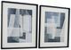 A & B Home Frasier 2-Piece Black/Blue/White Framed Wall Art Set-0