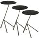 Bassett Mirror Cascade 3-Piece Antique Bronze Nesting Tables with Brass Base Set-0