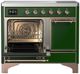 Ilve® Majestic III 40" Emerald Green Pro Style Induction Range with Solid Door and Copper Trim-3