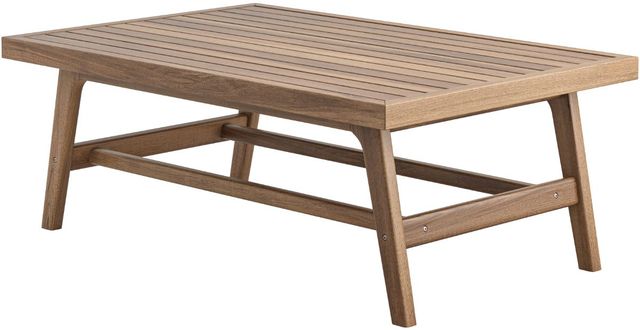 New Classic® Home Furnishings Ashton Brown Acacia Outdoor Patio Coffee Table-4