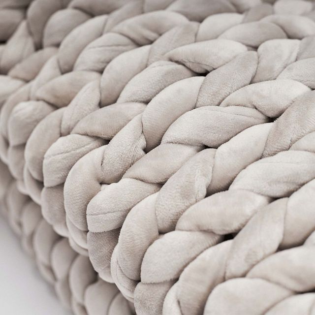 Hush Knit Grey Weighted Blanket-1