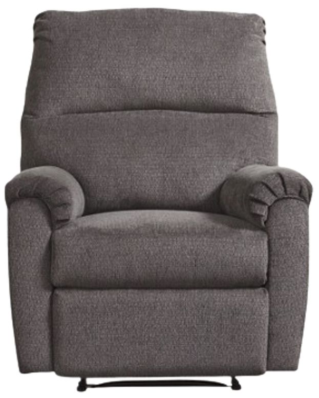 Signature Design by Ashley® Nerviano Gray Manual Recliner-2