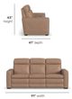 Flexsteel® Dutch Desert Tan Power Reclining Sofa with Console-3