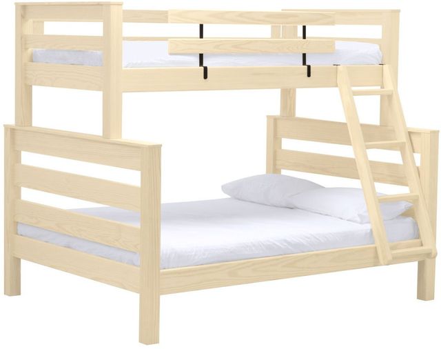 Crate Designs™ Furniture TimberFrame Unfinished Twin XL/Queen Offset Bunk Bed-0