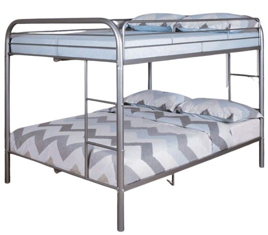 Furniture of America® Finnerty Silver Full/Full Bunk Bed-0