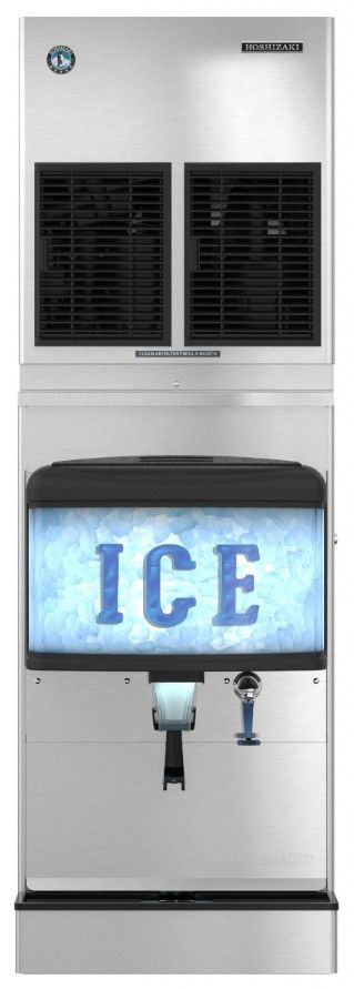 Hoshizaki 22" 200 lb. Stainless Steel Ice and Water Dispenser-2