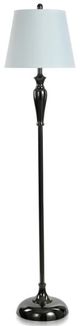 Stylecraft 3-Piece Blacked Nickel/White Lamp Set-1