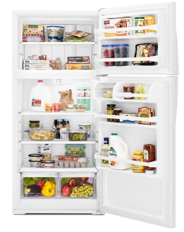 Whirlpool® 28 in. 14.3 Cu. Ft. Monochromatic Stainless Steel Top Freezer Refrigerator-1