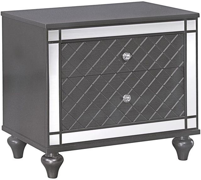 Crown Mark Refino Graphite Nightstand-0