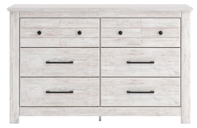 Signature Design by Ashley® Fenderport Whitewash 6-Drawer Dresser-2