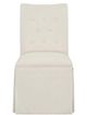 Fairfield® Customizable Entree Dining Concave Short Back Skirted Dining Chair with Tobacco Legs and Buttons-1