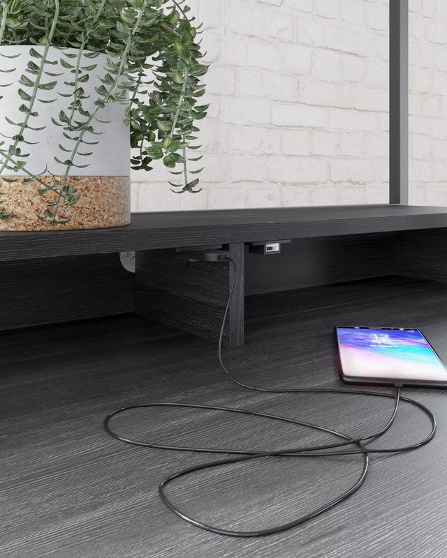 Signature Design by Ashley® Yarlow Black Office Desk and Shelf-4