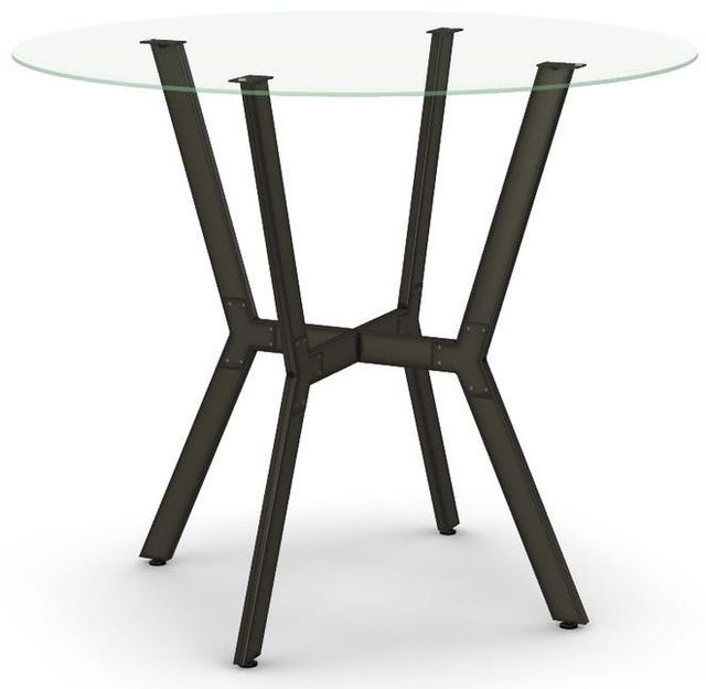 Amisco Norcross Clear Beveled Glass Round Counter Table-0