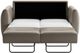 Luonto® Furniture Jamie Chrome/Labrador Queen Sleeper Loveseat-1
