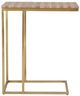 Currey & Company Dezi Natural C Table with Brass Base-1
