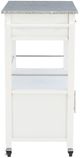 Linon Cameron White Kitchen Cart with Granite Top-4