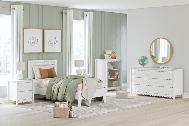 Signature Design by Ashley® Hallityn White Twin Panel Platform Bed-4