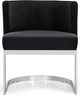 Meridian Furniture Gianna Black/Chrome Velvet Dining Chair-3