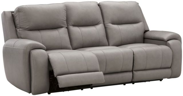 Signature Design by Ashley® Real Moments Ash Power Reclining Sofa with Audio Seating-2