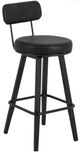 International Furniture Direct Eclipse Black/Blacksmithing Matte Black 30'' Barstool-0