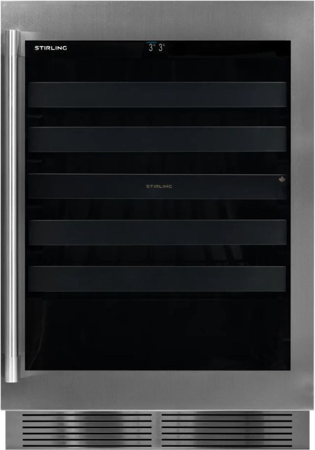 Stirling 24" 5.3 Cu. Ft. Stainless Steel Wine Cooler-2
