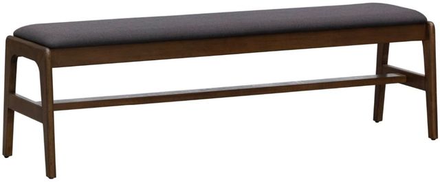LH Home Remix Upholstered Grey/Brown Bench -0