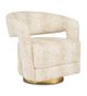 Currey & Company Maren Cream Wild Natural Swivel Chair-1