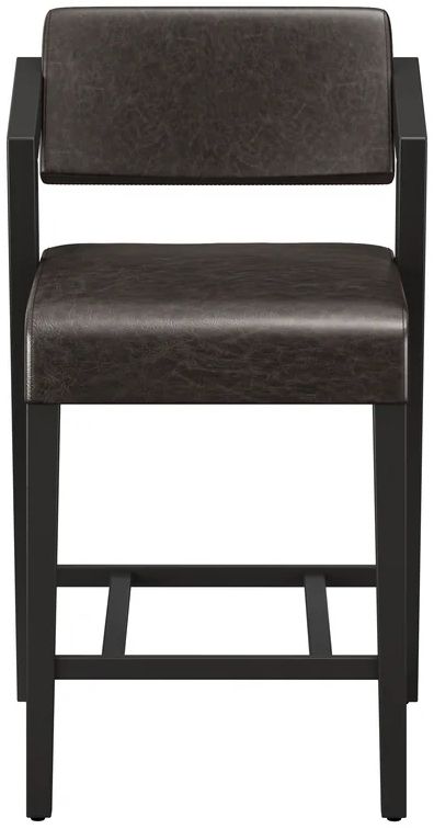 HH2 Home Snyder Black/Charcoal Gray Counter Height Stool-1