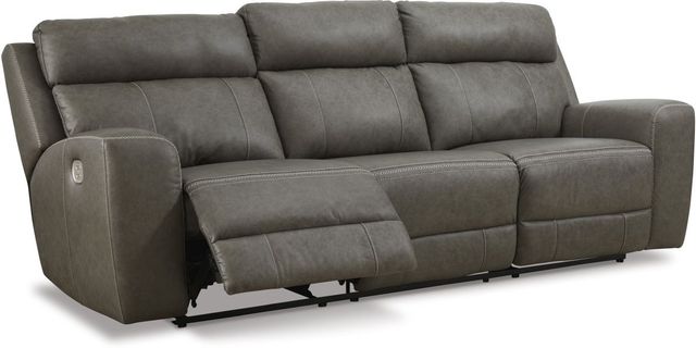 Signature Design by Ashley® Roman Smoke Power Reclining Sofa-1