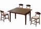 Furniture of America® Mersin 5-Piece Beige/Rich Walnut Counter Table Set-0
