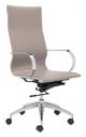 Zuo® Glider Taupe High Back Office Chair-0