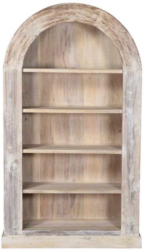 Classic Home Alta Antique White Arch Bookcase-1